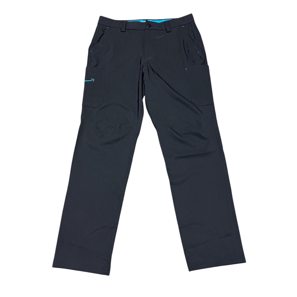 Amazon Designed by Luly Yang Men's L 34-37 Black Cargo Pants Lightweight Stretch